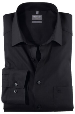 Fekete férfi ing Olymp Luxor comfort fit bő szabás